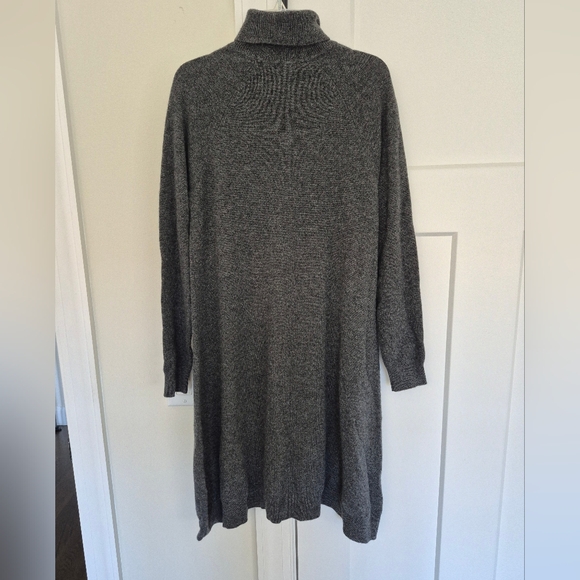 Anthro|Moth Sweater Dress 100% Cashmere Gray Turtle Neck Long Sleeve Size XS - Picture 3 of 8